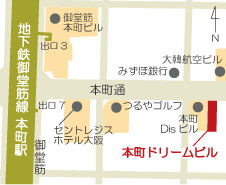 クルーズ大阪センターの地図
