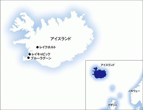 アイスランドの地図