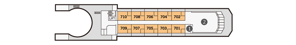 7階：オブザベーション・デッキのフロア図