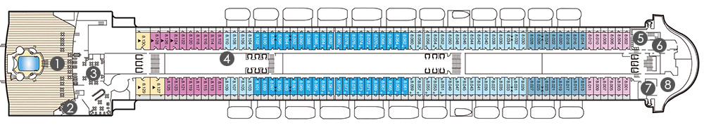 デッキ8のフロア図