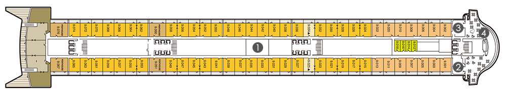 デッキ9のフロア図