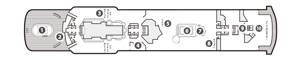 デッキのフロア図