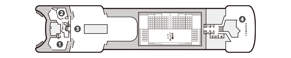 デッキのフロア図